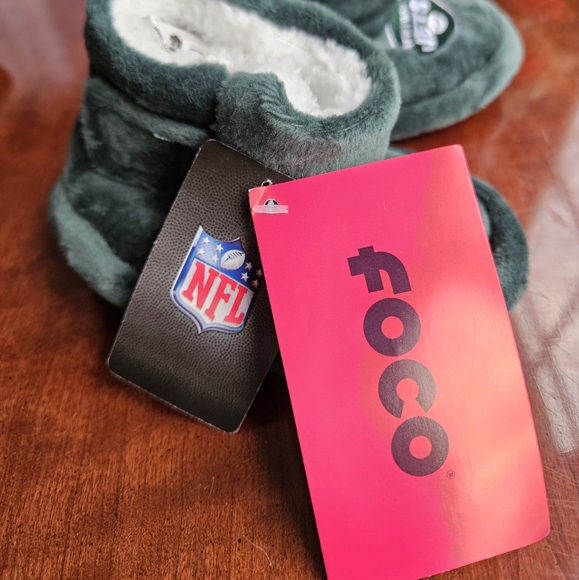 NWT NFL Jets FOCO Baby/Toddler Ankle Top Slippers - Picture 3 of 11